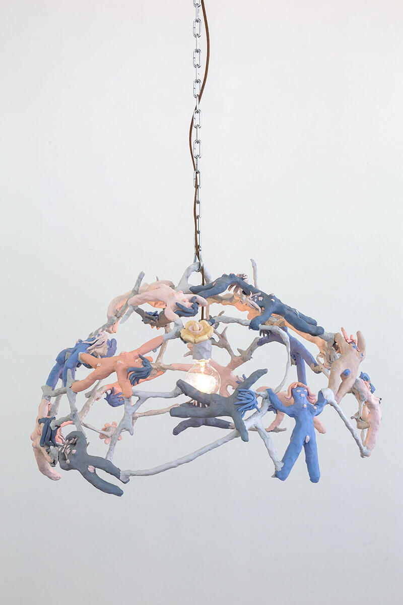 Narcissus Chandelier by Katie Stout for 'Narcissus' exhibition at Nina Johnson gallery, Miami 2017