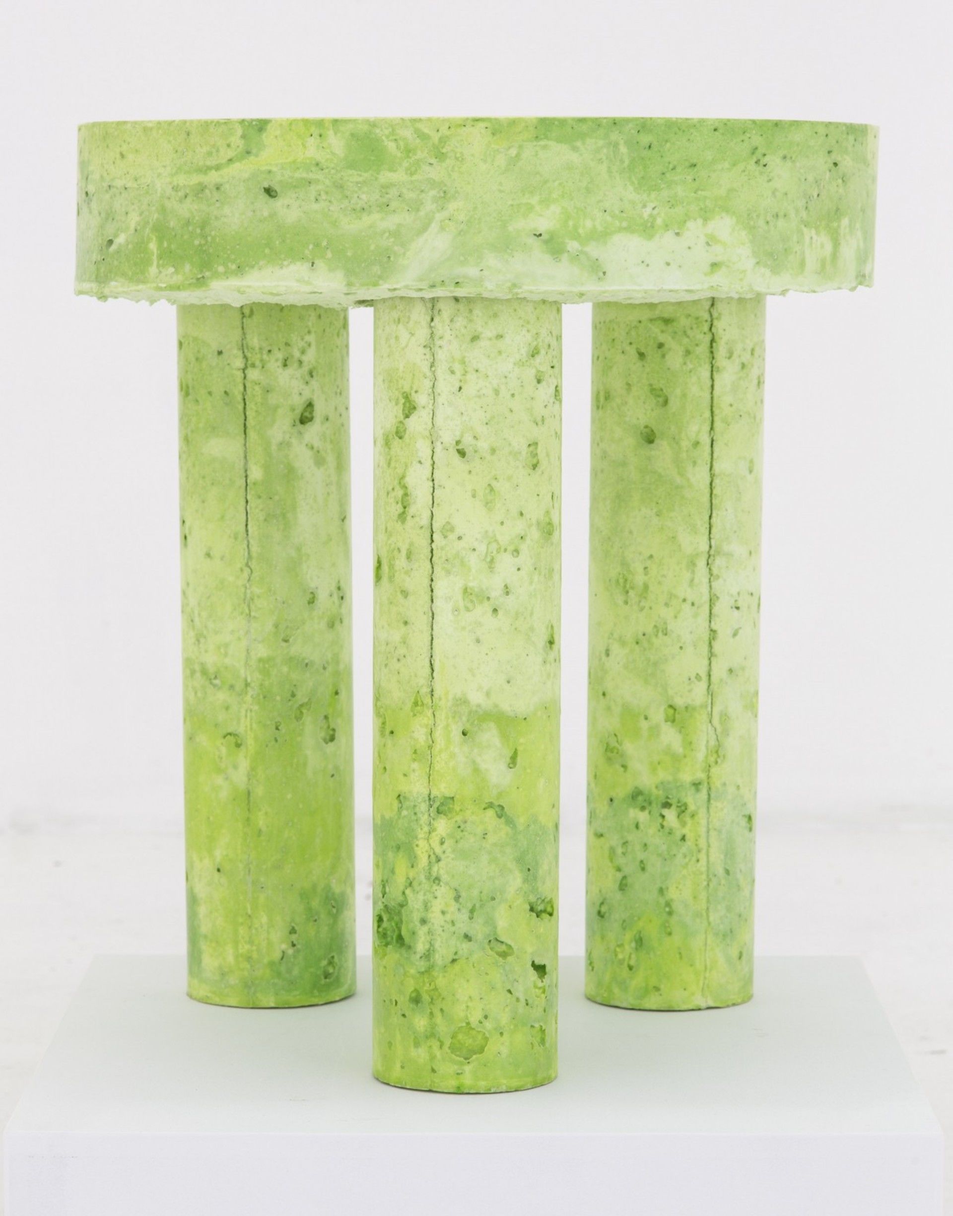 Green Pulp Table by Katie Stout for exhibition Docile/Domicile/Dandy at Gallery Diet, Miami 2015