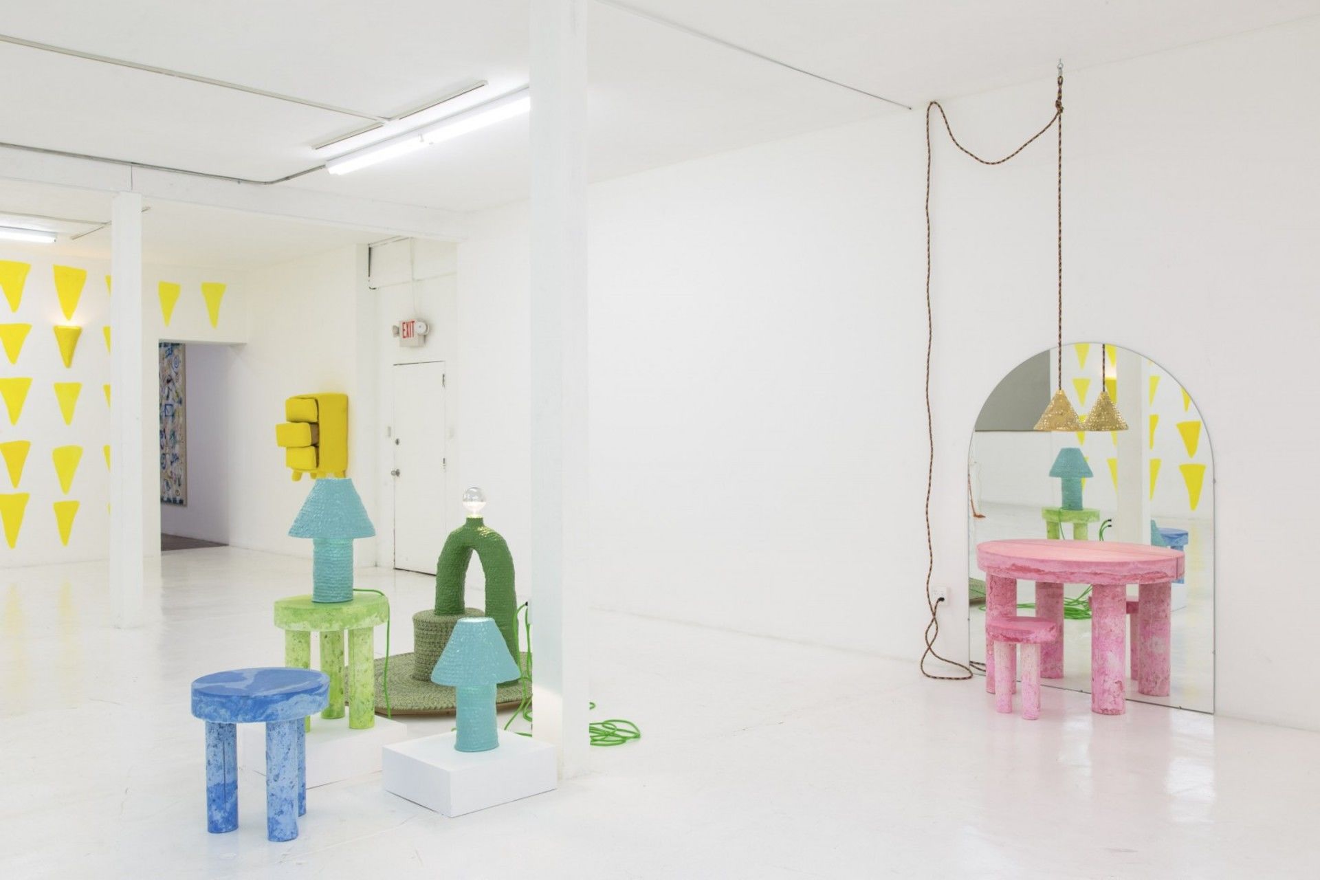 Installation view of Docile/Domicile/Dandy by Katie Stout at Gallery Diet, Miami 2015
