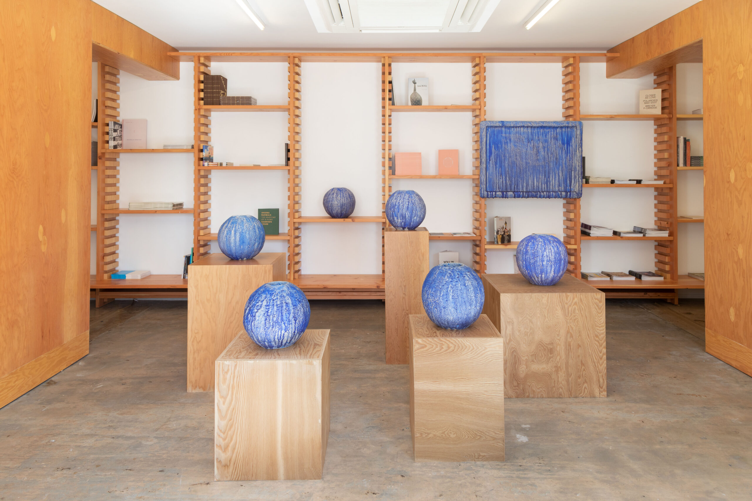 Anders Ruhwald, Sculpture, Installation, Blue, Ceramics, Nina Johnson, Miami, Solo Exhibition